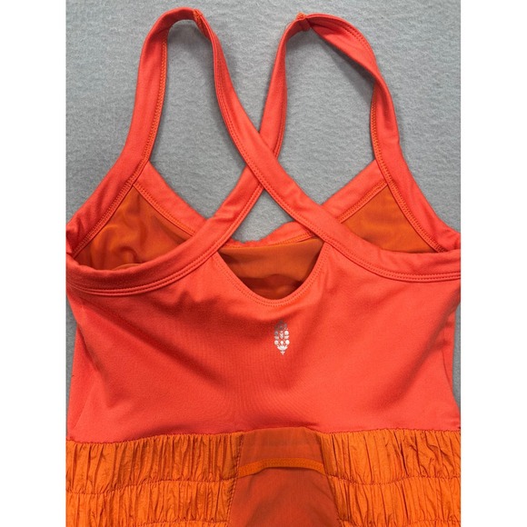 Free People Movement Way Home Skortsie S Orange Morning Burst Dress Athletic - Picture 11 of 16